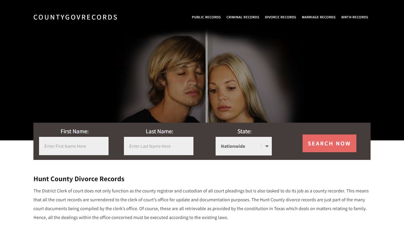 Hunt County Divorce Records | Enter Name and Search|14 Days Free